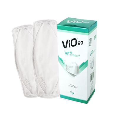 Vio Vf99 Mask 4 Ply Headloop 30-S White